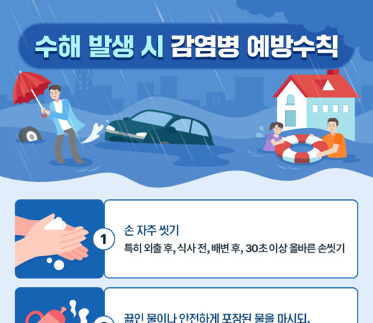 수해 발생 시 감염병 예방수칙
