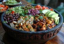 여름철 건강한 식사 계획법 a bowl of food on a wooden table